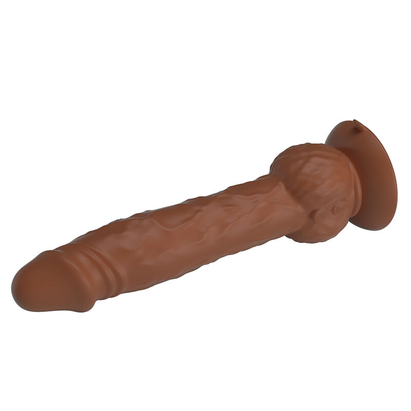 PRETTY LOVE - EREN THRUSTING VIBRATING DILDO 20.5 CM Ø 4.5 CM BROWN · Vibratoare (imaginea 3)