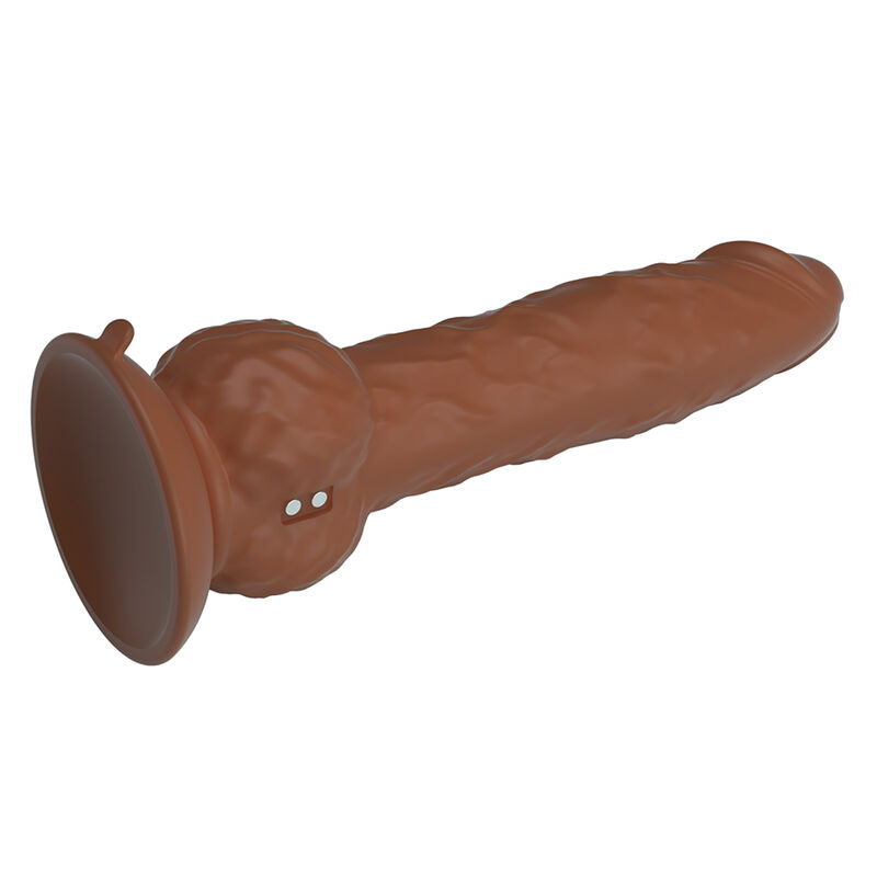 PRETTY LOVE - EREN THRUSTING VIBRATING DILDO 20.5 CM Ø 4.5 CM BROWN · Vibratoare (imaginea 4)