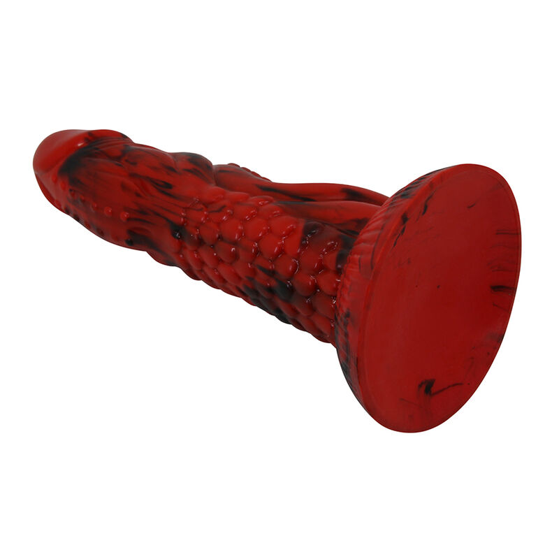 POWER MONSTERS - MINOTAUR FANTASY DILDO WITH SUCTION CUP 21 CM Ø 5 CM RED & BLACK · Dildo & Stimulatoare (imaginea 5)