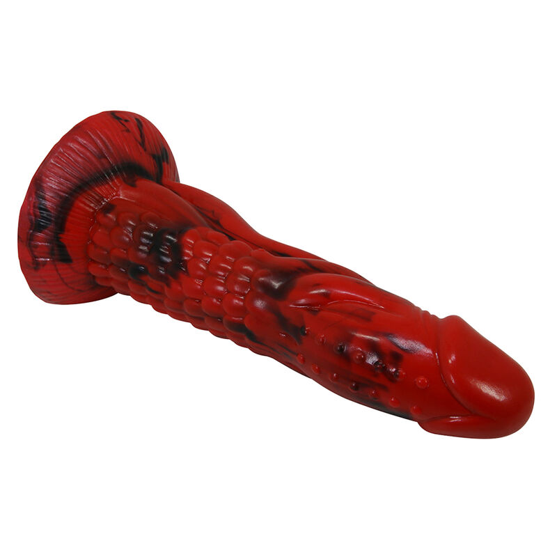 POWER MONSTERS - MINOTAUR FANTASY DILDO WITH SUCTION CUP 21 CM Ø 5 CM RED & BLACK · Dildo & Stimulatoare (imaginea 6)