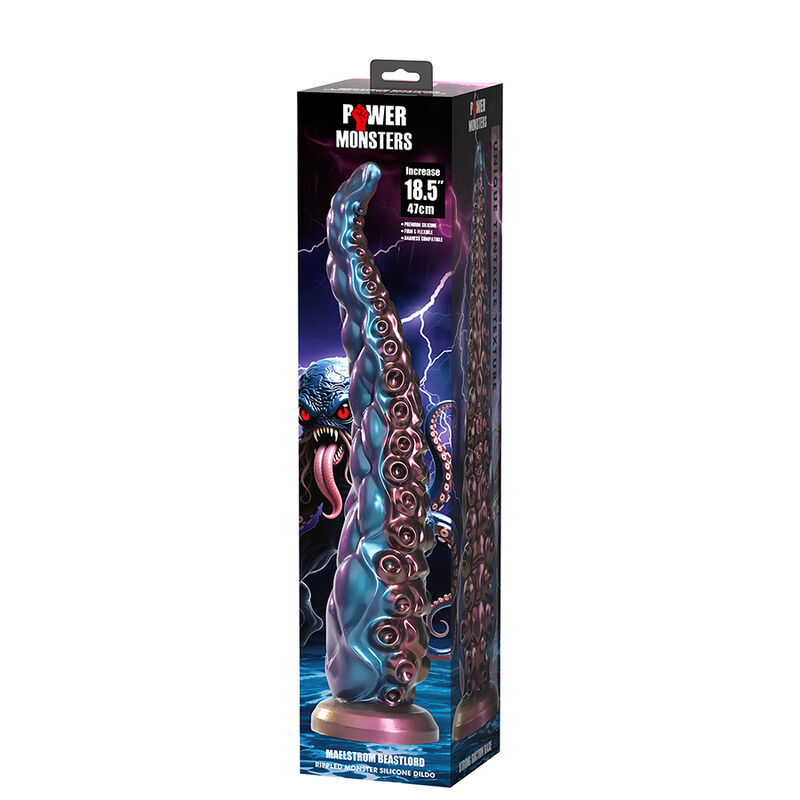 Power Monsters-Abyssal Tentacle Dildo Fantezie 46 cm 6 POWER MONSTERS - ABYSSAL TENTACLE TRICOLOR FANTASY SILICONE DILDO 46 CM Ø 7 CM · Dildo & Stimulatoare (imaginea 6)