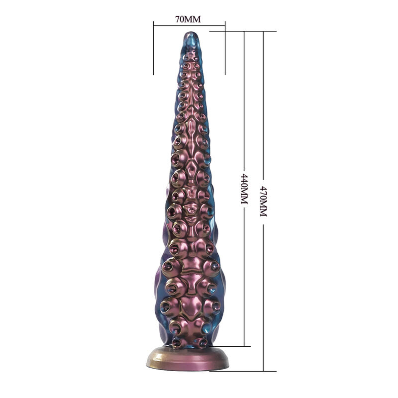Power Monsters-Abyssal Tentacle Dildo Fantezie 46 cm 5 POWER MONSTERS - ABYSSAL TENTACLE TRICOLOR FANTASY SILICONE DILDO 46 CM Ø 7 CM · Dildo & Stimulatoare (imaginea 5)