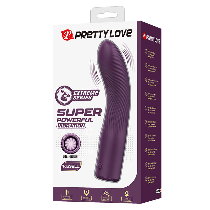 PRETTY LOVE - KISSELL RECHARGEABLE VIBRATOR 10 FUNCTIONS PURPLE · Vibratoare (imaginea 5)