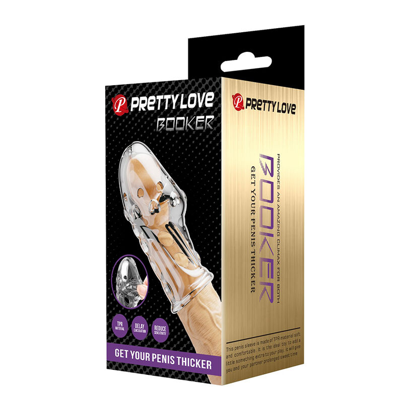 Pretty Love-Rocker Manșon Texturat pentru Penis Transparent 7 PRETTY LOVE - ROCKER PENIS SLEEVE GET YOUR PENIS THICKER TRANSPARENT · Inele & Mansoane Penis (imaginea 7)