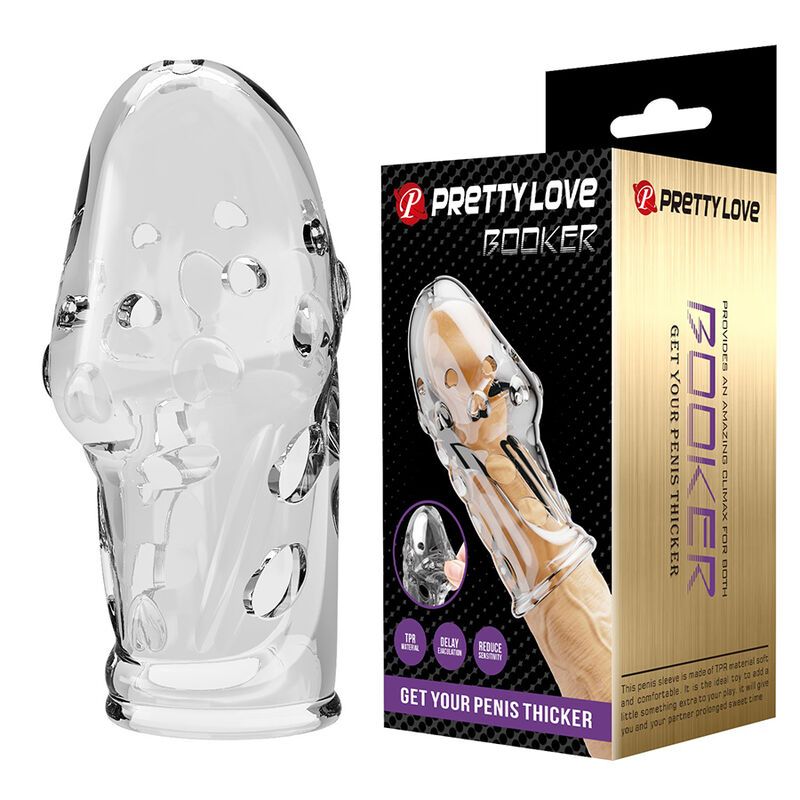 Pretty Love-Rocker Manșon Texturat pentru Penis Transparent 320 Pretty Love-Rocker Manșon Texturat pentru Penis Transparent