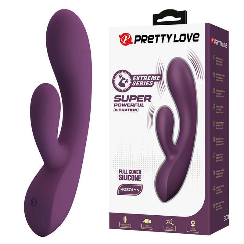 PRETTY LOVE - ROSOLYN RECHARGEABLE RABBIT VIBRATOR 10 FUNCTIONS · Vibratoare