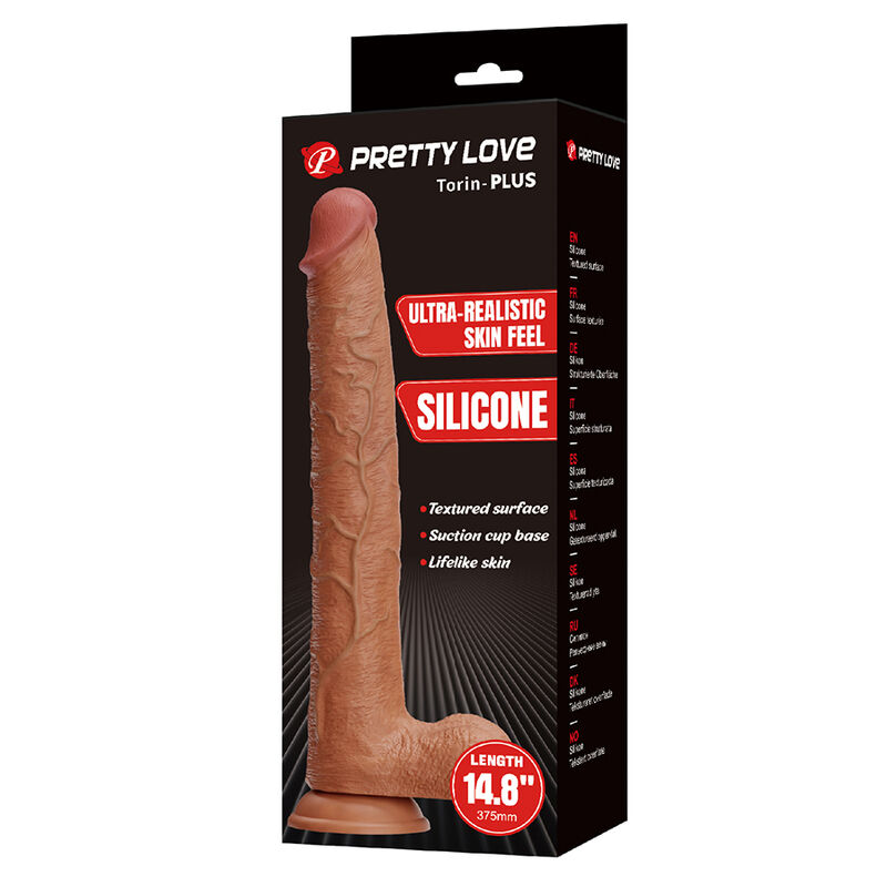 Pretty Love-Terin Plus Dildo Realist cu Ventuză 37,6 cm 9 PRETTY LOVE - TERIN PLUS REALISTIC SILICONE DILDO WITH SUCTION CUP 37.6 CM Ø 5.5 CM · Dildo & Stimulatoare (imaginea 9)