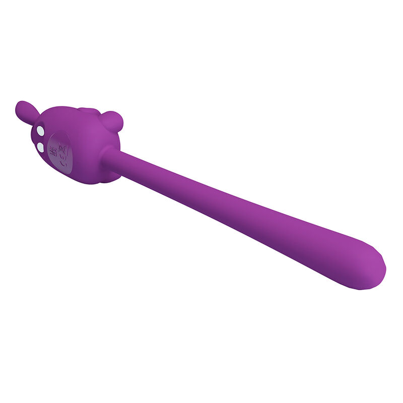 PRETTY LOVE - CUTE BUNNY FLIRTING STICK FLEXIBLE VIBRATOR USB RECHARGEABLE PURPLE · Vibratoare (imaginea 4)