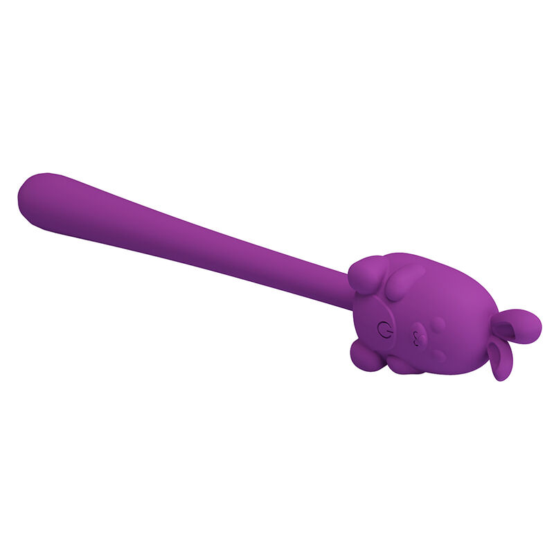 PRETTY LOVE - CUTE BUNNY FLIRTING STICK FLEXIBLE VIBRATOR USB RECHARGEABLE PURPLE · Vibratoare (imaginea 3)