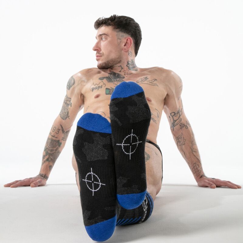 Locker Gear-Full Military Șosete până la Genunchi Albastru 3 LOCKER GEAR - FULL MILITARY KNEE HIGH SOCKS ONE SIZE BLUE · Lenjerie Barbati (imaginea 3)
