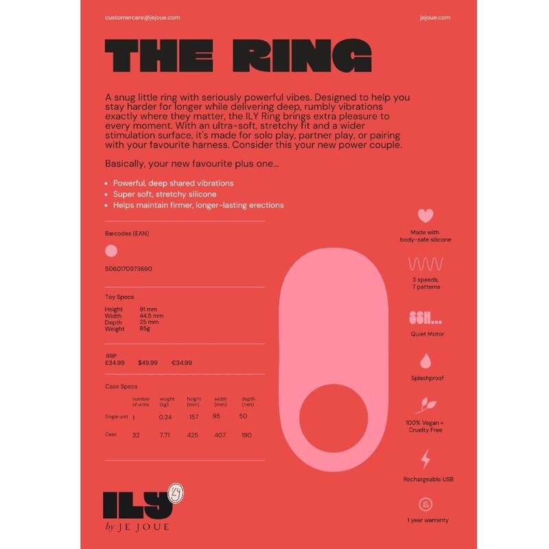 Je Joue-Ily Inel Vibrator pentru Penis Reîncărcabil 10 JE JOUE - ILY COCK RING VIBRATING PENIS RING · Inele & Mansoane Penis (imaginea 10)