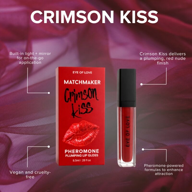 EYE OF LOVE - MATCHMAKER CRIMSON KISS RED LIP GLOSS VOLUMIZING EFFECT WITH PHEROMONES 8.5 ML · Sex Oral & Corp (imaginea 9)