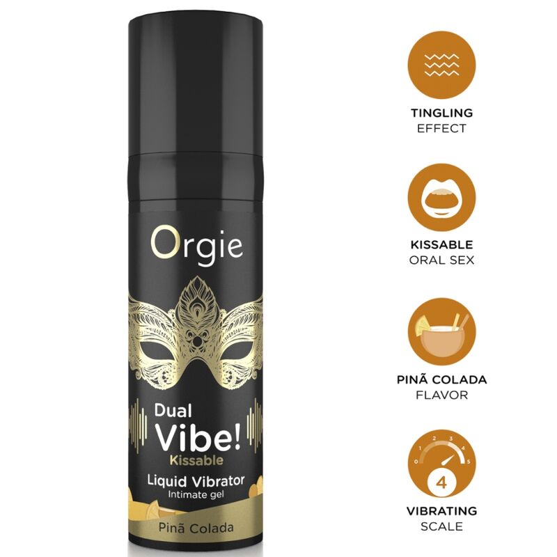 Orgie-Dual Vibe Vibrator Lichid Piña Colada 15 ml