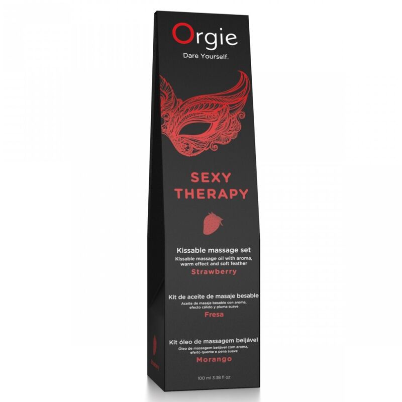 ORGIE - LIPS MASSAGE STRAWBERRY KISSABLE MASSAGE SET 100 ML · Masaj Erotic (imaginea 3)