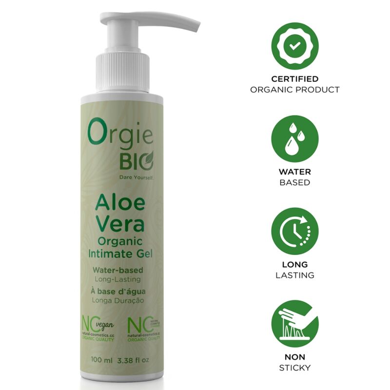 ORGIE - BIO ALOE VERA ORGANIC WATER-BASED INTIMATE GEL 100 ML · Masaj Erotic