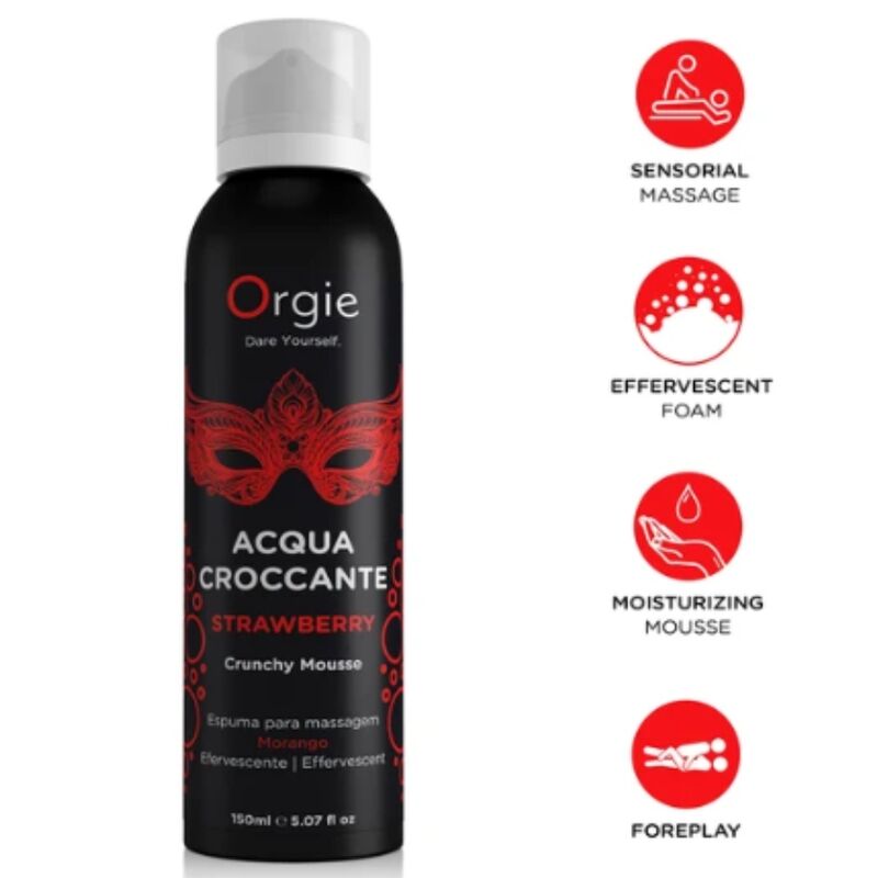 Orgie-Acqua Croccante Mousse de Masaj Căpșuni 150 ml