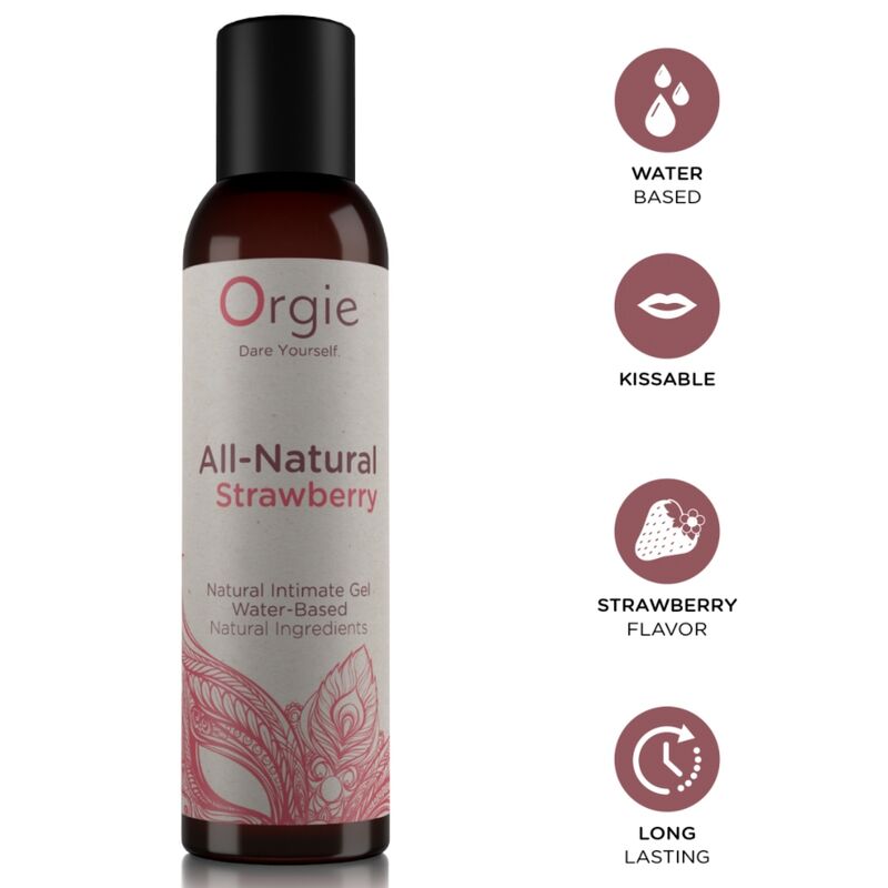 Orgie-All-Natural Lubrifiant pe Bază de Apă Căpșuni 150 ml