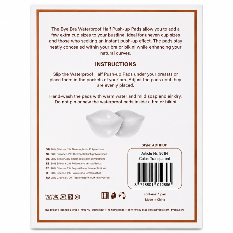 Bye Bra - Pull Ups-Semi Pads Push-up Transparent · Lenjerie Sexy Femei (imaginea 4)