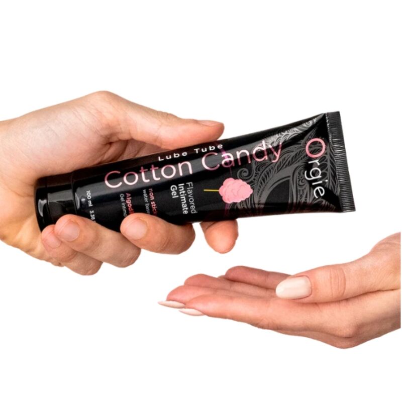 Orgie-Lube Tube Lubrifiant cu Aromă de Vată de Zahăr 3 ORGIE - LUBE TUBE COTTON CANDY KISSABLE WATER-BASED INTIMATE GEL 100 ML · Lubrifiant (imaginea 3)