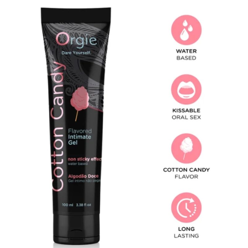 Orgie-Lube Tube Lubrifiant cu Aromă de Vată de Zahăr