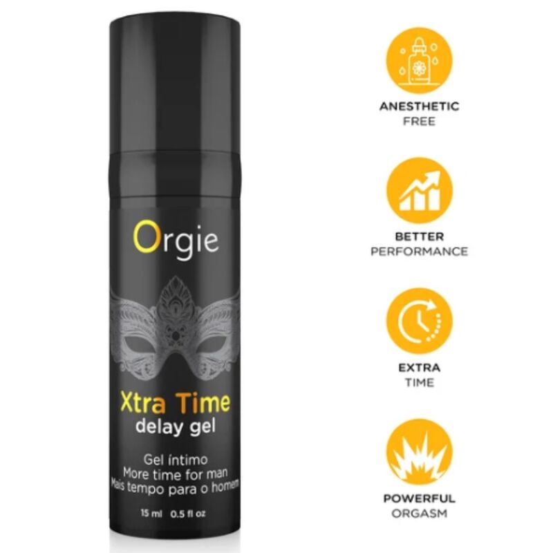 Orgie-Xtra Time Gel de Întârziere fără Anestezic 15 ml