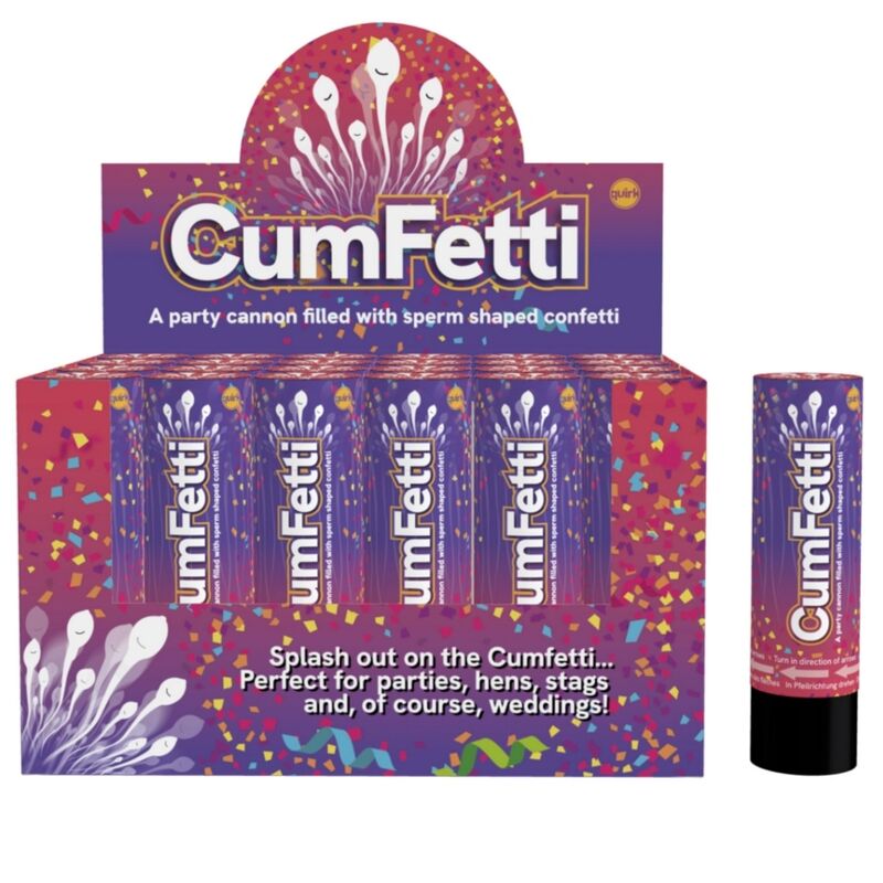Spencer & Fleetwood-Cumfetti Tun de Confetti Spermatozoizi 4 SPENCER & FLEETWOOD - SPERM SHAPED CONFETTI PARTY POPPER 15 CM | 1 UNIT — SPENCER & FLETWOOD · Articole Haioase (imaginea 4)
