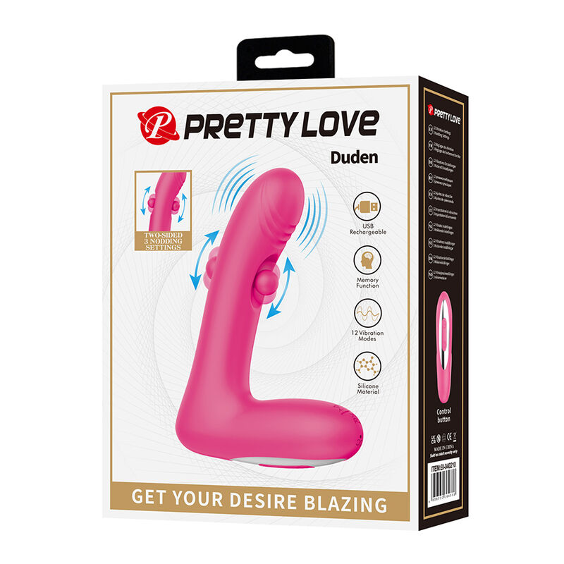 Pretty Love-Duden Vibrator Silicon cu Mișcare Oscilantă Roz 10 PRETTY LOVE - DUDEN RECHARGEABLE SILICONE VIBRATOR 12 VIBRATION MODES AND 3 ROCKING MODES PINK · Vibratoare (imaginea 10)