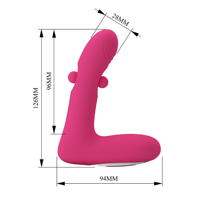 Pretty Love-Duden Vibrator Silicon cu Mișcare Oscilantă Roz 7 PRETTY LOVE - DUDEN RECHARGEABLE SILICONE VIBRATOR 12 VIBRATION MODES AND 3 ROCKING MODES PINK · Vibratoare (imaginea 7)