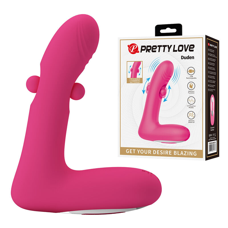 Pretty Love-Duden Vibrator Silicon cu Mișcare Oscilantă Roz 46 Pretty Love-Duden Vibrator Silicon cu Mișcare Oscilantă Roz
