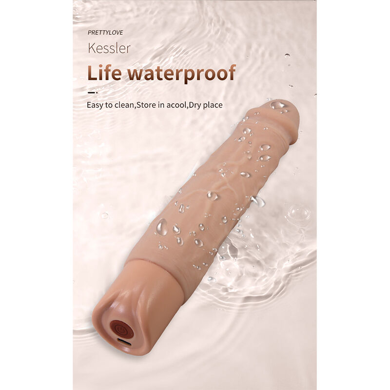 Pretty Love-Kessler Dildo Realist Vibrator 22 cm Natural 3 PRETTY LOVE - KESSLER REALISTIC VIBRATING DILDO WITH 10 VIBRATION MODES AND 10 THROWS, 22 CM NATURAL · Dildo & Stimulatoare (imaginea 3)
