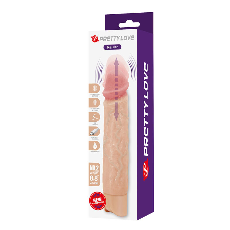 Pretty Love-Kessler Dildo Realist Vibrator 22 cm Natural 6 PRETTY LOVE - KESSLER REALISTIC VIBRATING DILDO WITH 10 VIBRATION MODES AND 10 THROWS, 22 CM NATURAL · Dildo & Stimulatoare (imaginea 6)