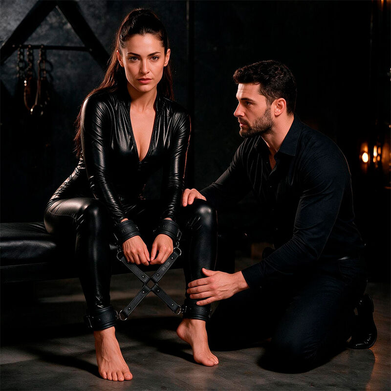 Fetish Submissive Bondage-Conector Cătușe din Piele Vegană · Accesorii BDSM (imaginea 3)