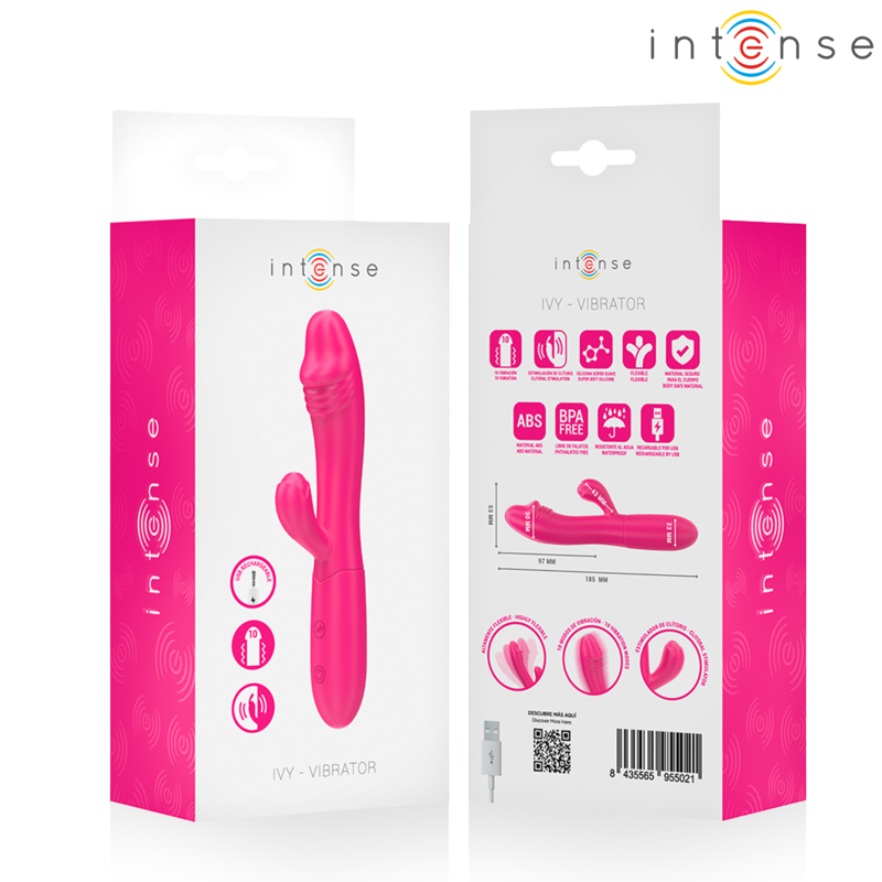 Intense Ivy Vibrator Flexibil 10 Moduri Vibrații cu Limba 152 Intense Ivy Vibrator Flexibil 10 Moduri Vibrații cu Limba