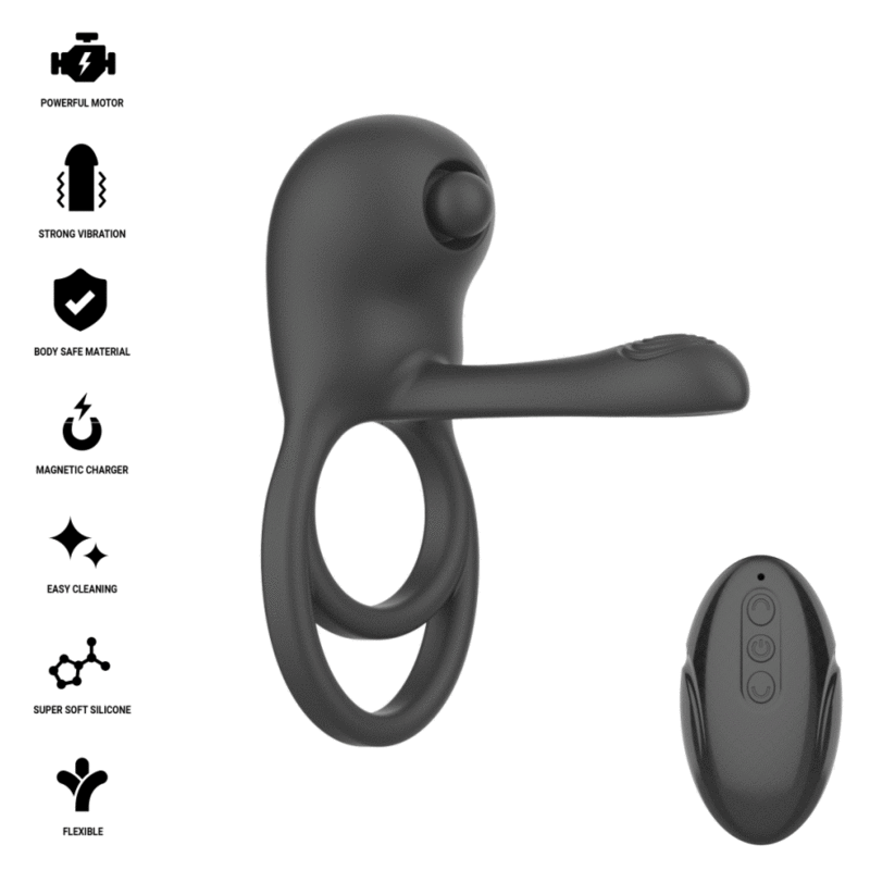 INTENSE - SPIKE REMOTE CONTROL VIBRATING PENIS RING · Inele & Mansoane Penis (imaginea 7)