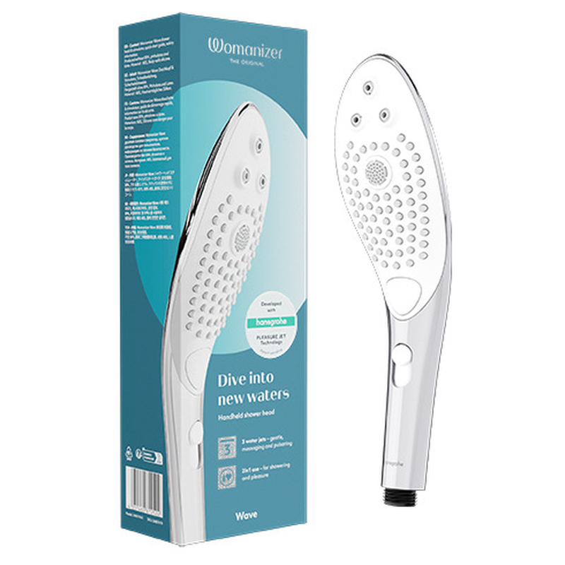 Womanizer-Wave Cap de Duș Stimulare Clitorală Chrome-ABS 174 Womanizer-Wave Cap de Duș Stimulare Clitorală Chrome-ABS