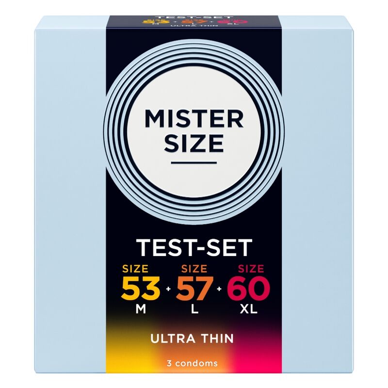 Mister Size-Pachet de Probă Prezervative 53-57-60mm 3 Bucăți 474 Mister Size-Pachet de Probă Prezervative 53-57-60mm 3 Bucăți