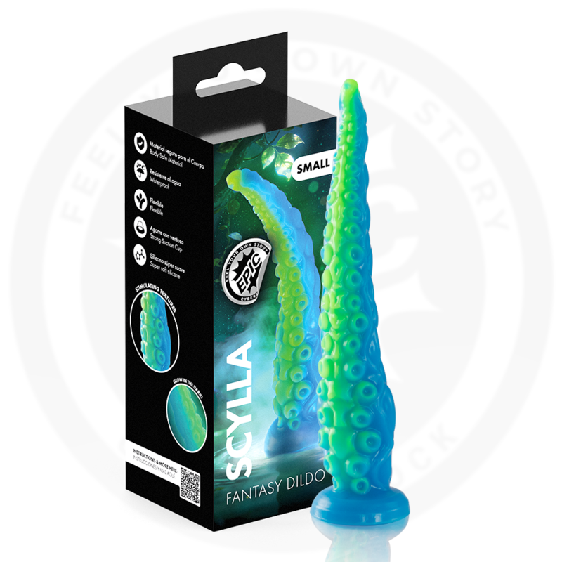 Epic-Dildo cu Tentacul Scylla Subțire Fluorescent 273 Epic-Dildo cu Tentacul Scylla Subțire Fluorescent