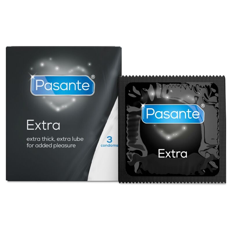 Pasante-Extra Prezervative Extra Groase, 3 Bucăți · Prezervative (imaginea 3)
