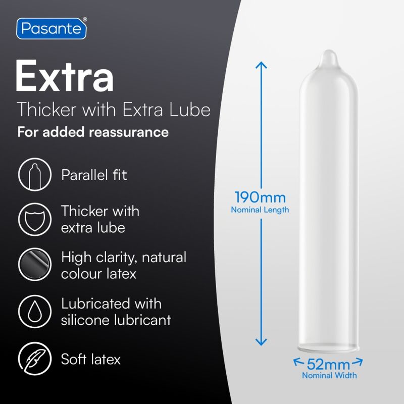Pasante-Extra Prezervative Extra Groase, 3 Bucăți · Prezervative (imaginea 4)