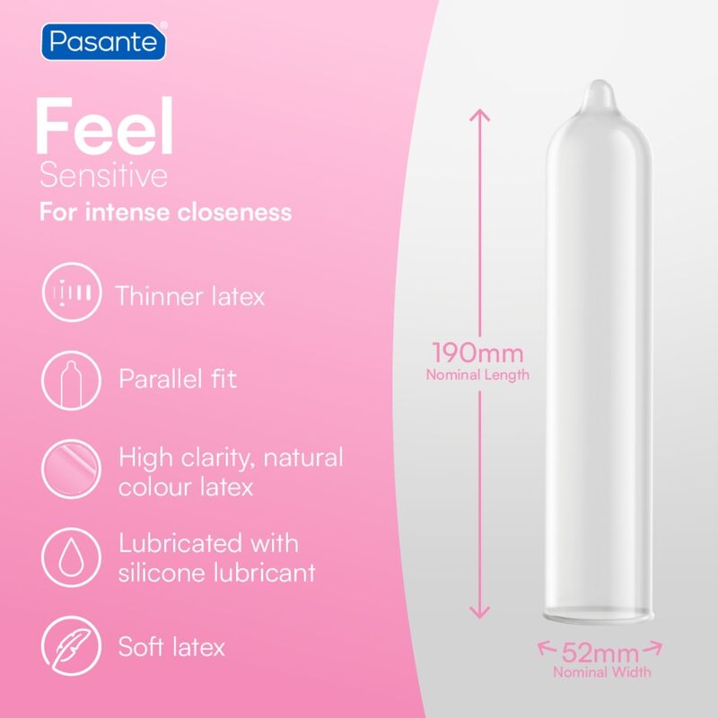 Pasante-Prezervative Sensitive Pachet 144 Bucăți-Latex · Prezervative (imaginea 2)
